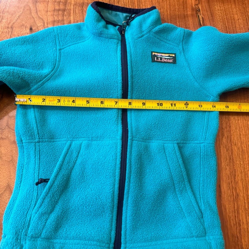 LL Bean Teal Fleece Full Zip Jacket. Size Kids 4. - Picture 17 of 17